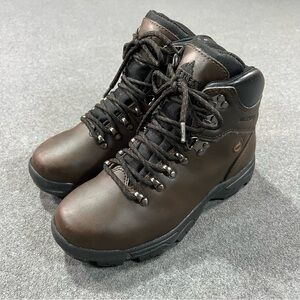 Mt Everest Bob Hiking Work Brown Leather Boots WaterProof Women's Size 7.5